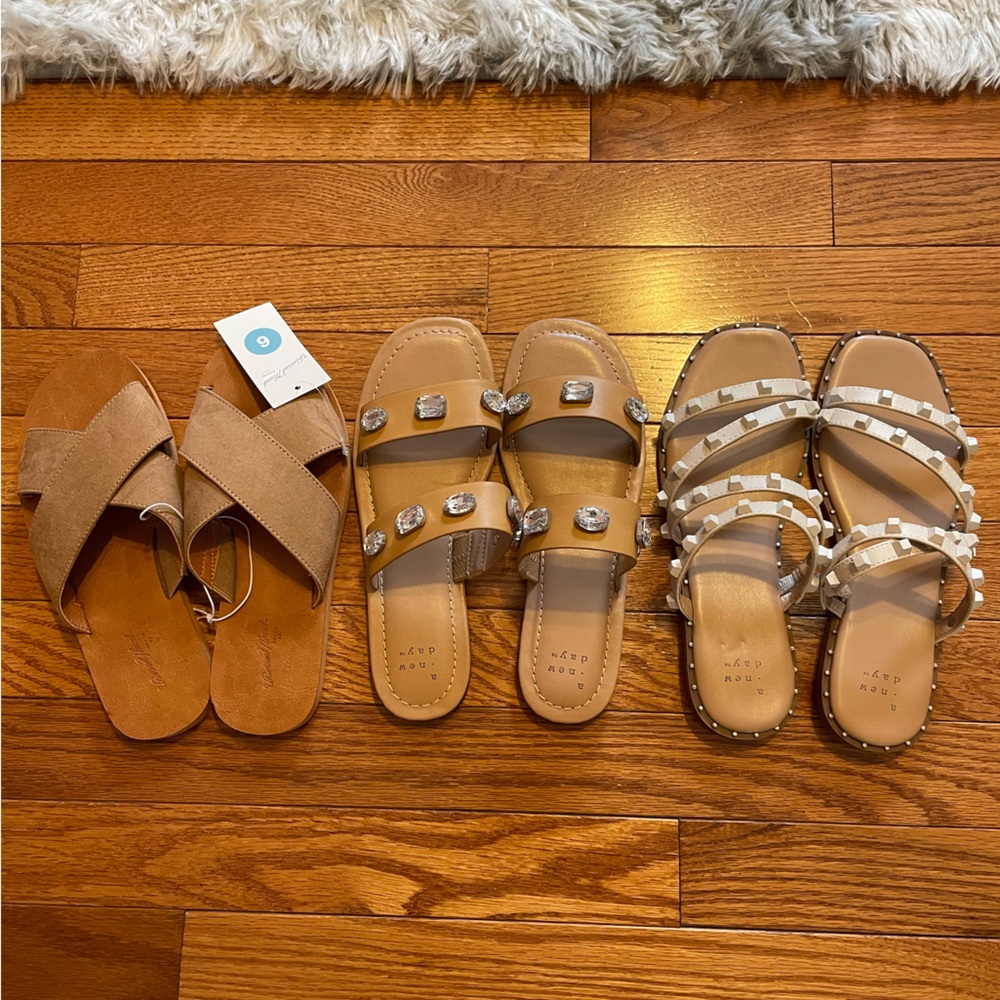 Universal Thread/A New Day Bundle Of 3 Sandals - image 1